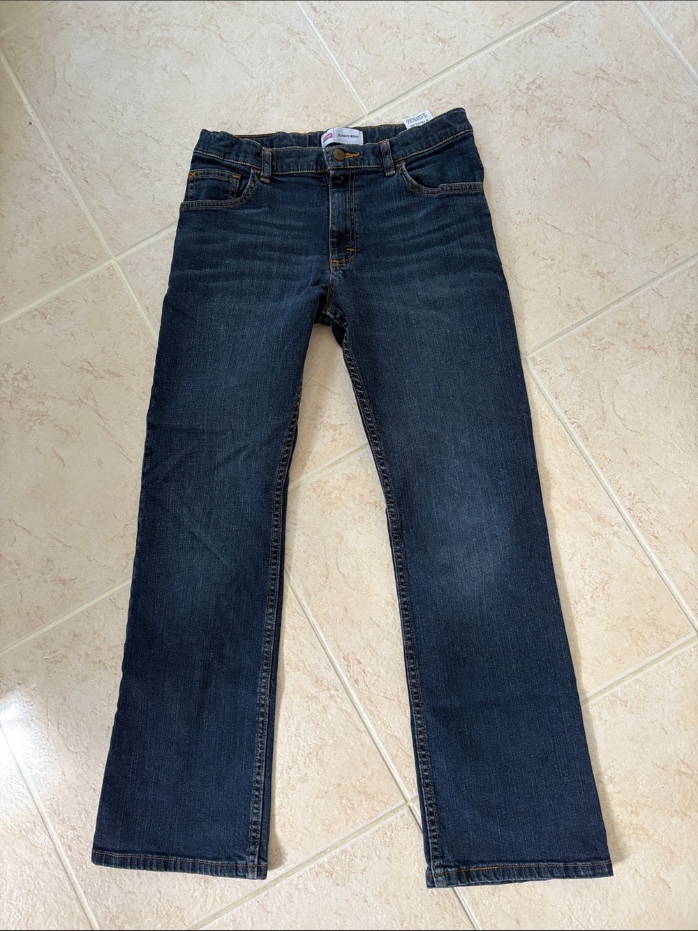 Wrangler Boys Classic Boot Jeans – Youth Size 16 Regular – Dark Wash Bootcut